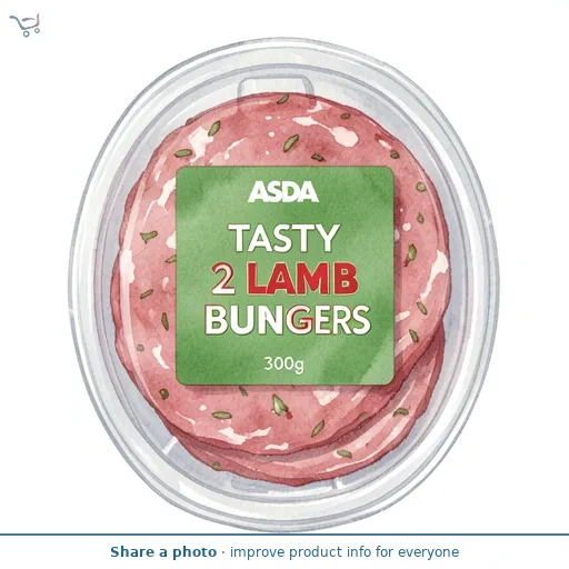 ASDA Tasty 2 Lamb Burgers 300g