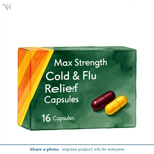 Morrisons Max Strength Cold & Flu Relief Capsules