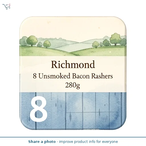 Richmond 8 Thick Cut Unsmoked Back Bacon 280g