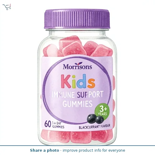 Morrisons Kids Vitamin C Immune Gummies Blackcurrant