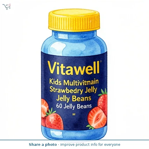 Vitawell Kids Multivitamin Strawberry Jelly Beans 60 Jelly Beans