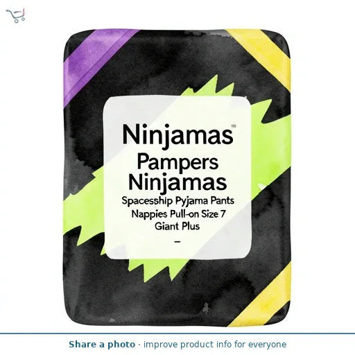 Pampers Ninjamas Spaceship Pyjama Pants Nappies Pull-on Size 7 Giant Plus