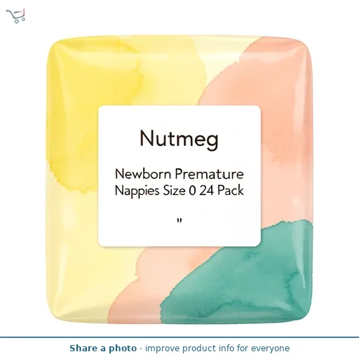 Nutmeg Newborn Premature Nappies Size 0 x 24 Pack