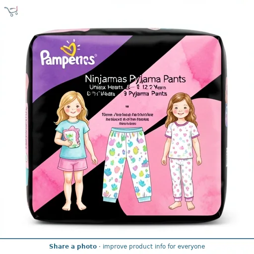 Pampers Ninjamas Pyjama Pants Unisex Hearts, 8 - 12 Years, 9 Pyjama Pants