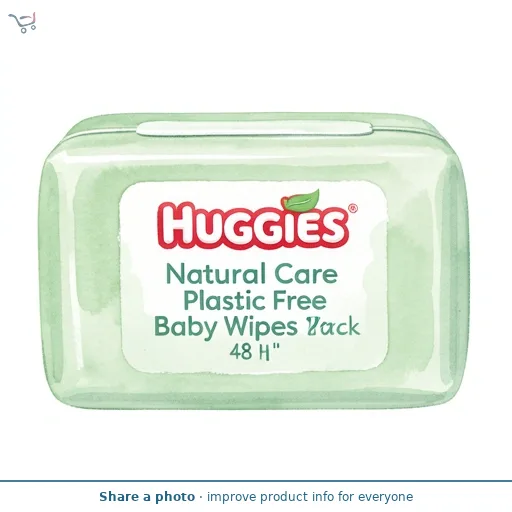 Huggies Natural Care Plastic Free Baby Wipes 48 Pack
