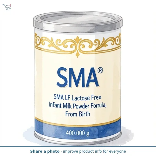 SMA LF Lactose Free Infant Milk Powder Formula, From Birth 400g