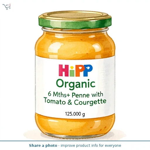 HiPP Organic 6 Mths+ Penne with Tomato & Courgette