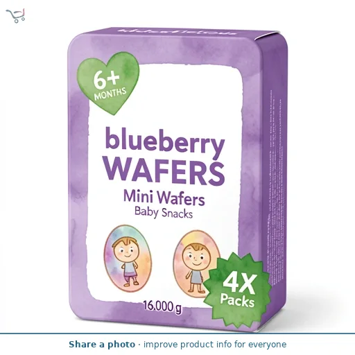 Kiddylicious Blueberry Mini Wafers Baby Snacks
