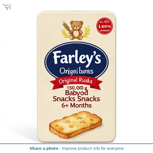 Farley's Original Rusks Baby Food Snacks 6+ Months 150g
