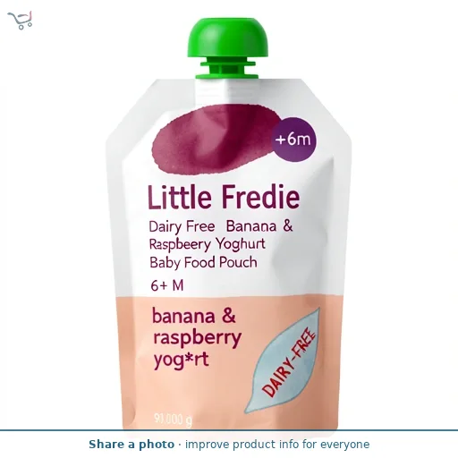 Little Freddie Dairy Free Banana & Raspberry Yoghurt Baby Food Pouch 6+ M