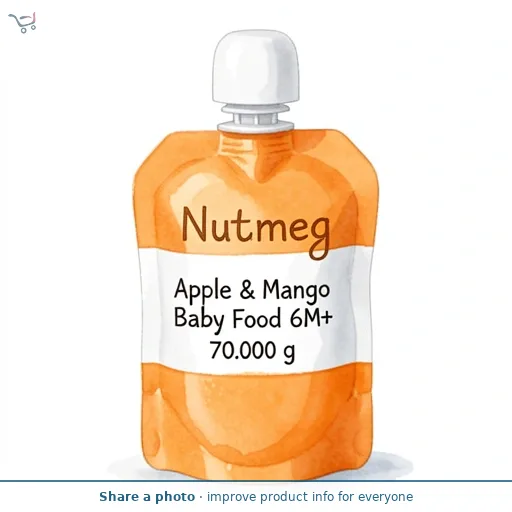 Nutmeg Apple & Mango Baby Food 6M+ 
