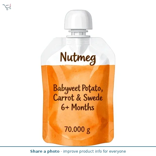 Nutmeg Sweet Potato, Carrot & Swede Baby Food 6M+