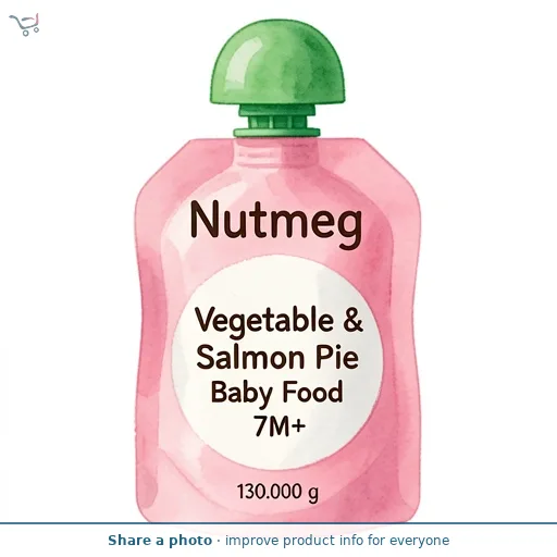 Nutmeg Vegetable & Salmon Pie Baby Food  7M+ 