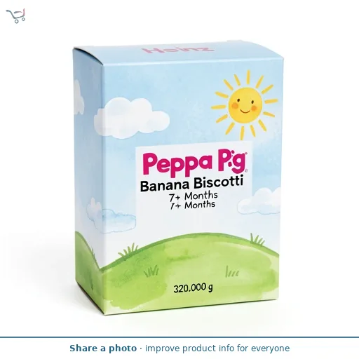 Heinz Peppa Pig Banana Biscotti 7+ Months 8x40g