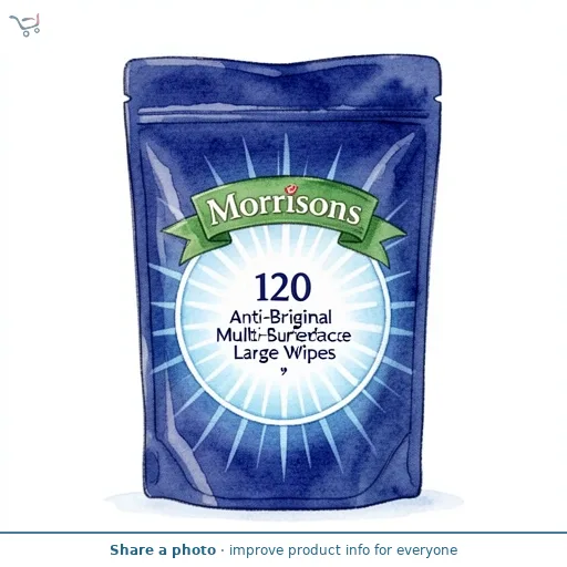 Morrisons 120 Original Anti-Bacterial Multi Surface Large Wipes