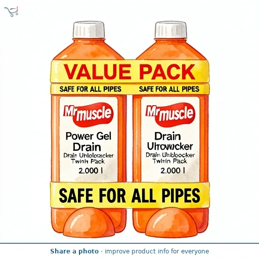Mr Muscle Power Gel Drain Unblocker Twin Pack