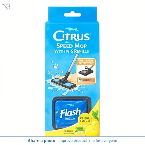 Flash Citrus Fresh Speed Mop Starter Kit With 6 Refills