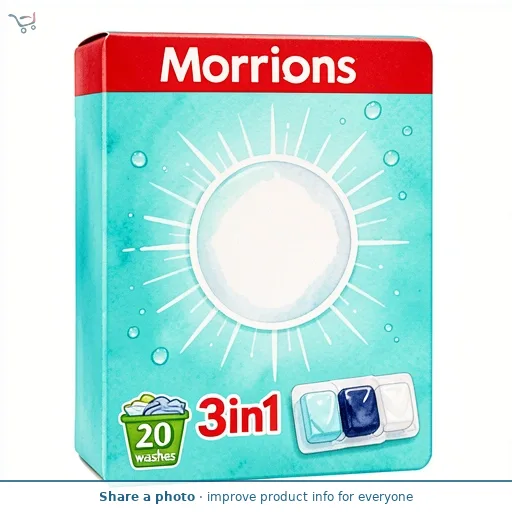 Morrisons 3 in 1 Ultimate Non-Bio Laundry Capsules 20 Washes