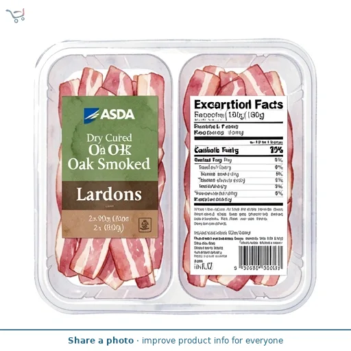 Exceptional by ASDA Dry Cured Oak Smoked Bacon Lardons 2 x 90g (180g)
