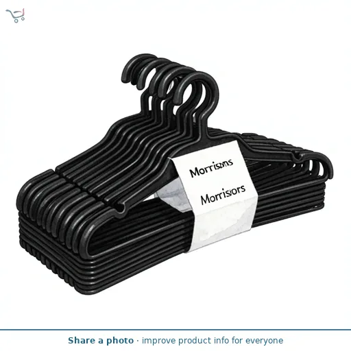 Morrisons Black Plastic Hangers 