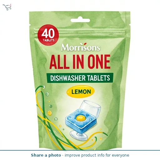 Morrisons All In One Lemon Dishwasher Tablets 40 Pack