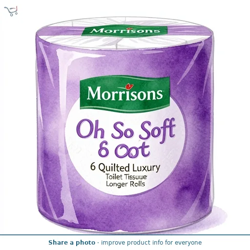 Morrisons Oh So Soft 6 Quilted Luxury Toilet Tissue Longer Rolls