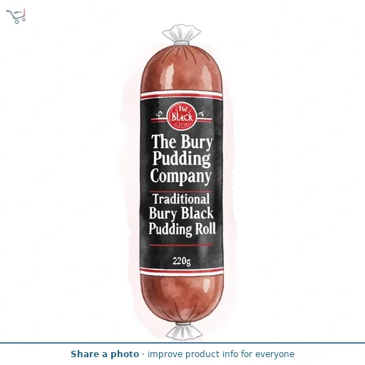 The Bury Black Pudding Company The Bury Black Pudding Company Traditional Bury Black Pudding Roll 220g