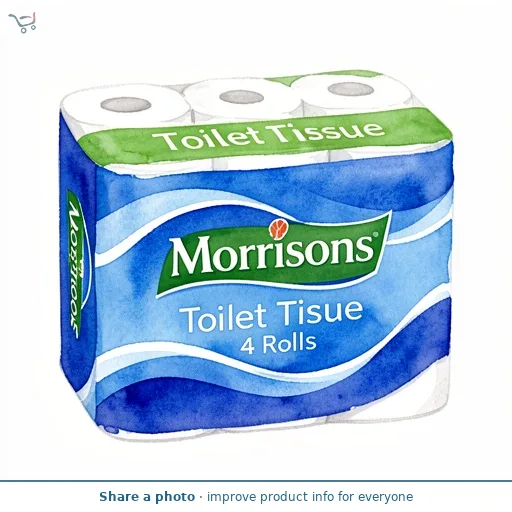 Morrisons Toilet Tissue White 4 Rolls