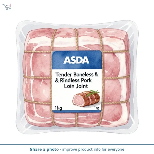 ASDA Tender Boneless & Rindless Pork Loin Joint 1kg