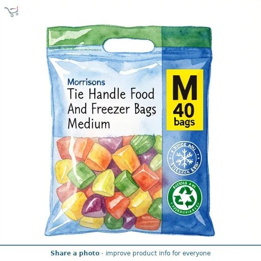 Morrisons Tie Handle Food And Freezer Bags Medium