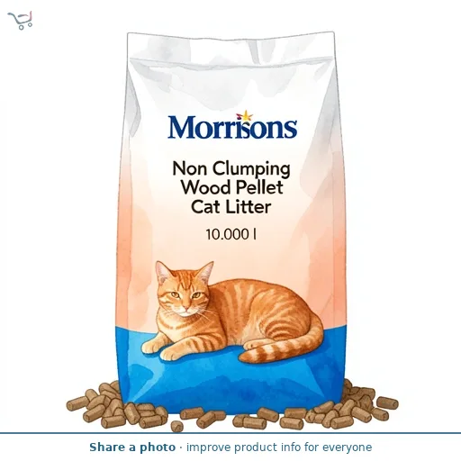 Morrisons Non Clumping Wood Pellet Cat Litter