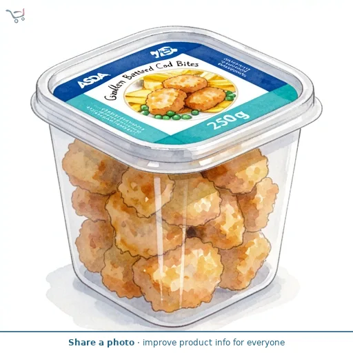 ASDA Golden Battered Cod Bites 250g