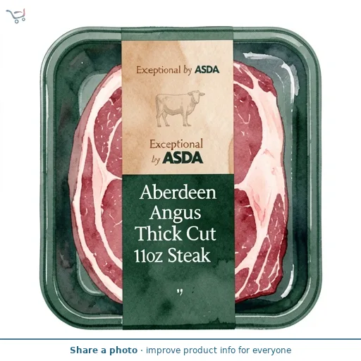 Exceptional by ASDA Aberdeen Angus Thick Cut 11oz Ribeye Steak 320g