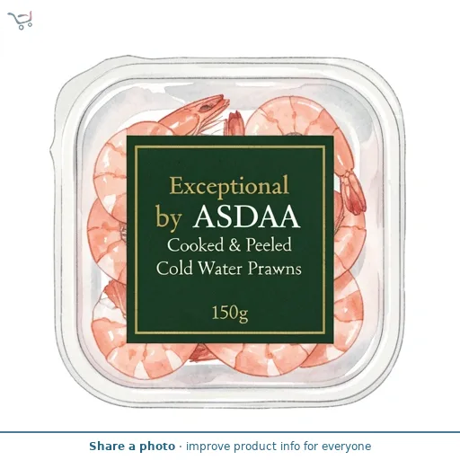 Exceptional by ASDA Exceptional by  Cooked & Peeled Cold Water Prawns 150g