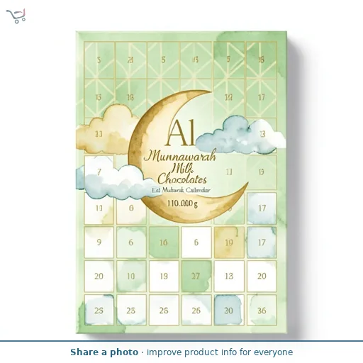 Al Munnawarah Milk Chocolates Eid Mubarak Calendar   110g 