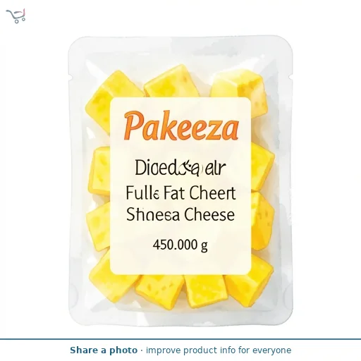 Pakeeza Diced Paneer Full Fat Soft Cheese 450g