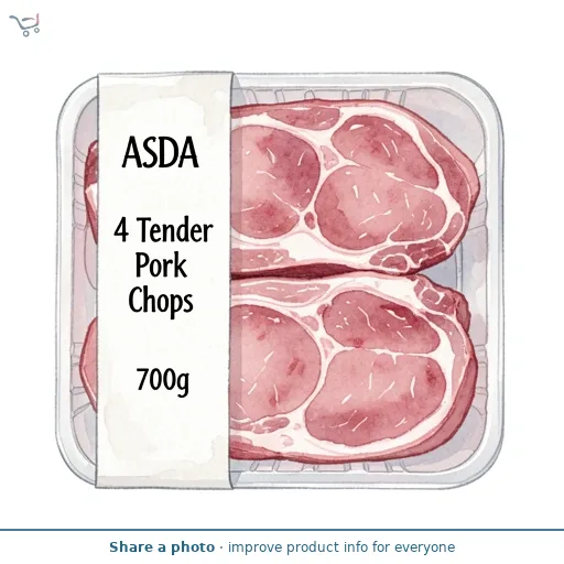 ASDA 4 Tender Pork Chops 700g