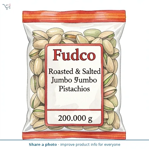 Fudco Roasted & Salted Jumbo Pistachios 200g