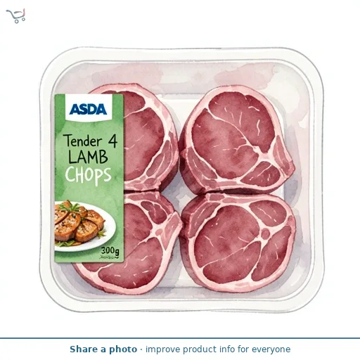 ASDA Tender 4 Lamb Chops 300g