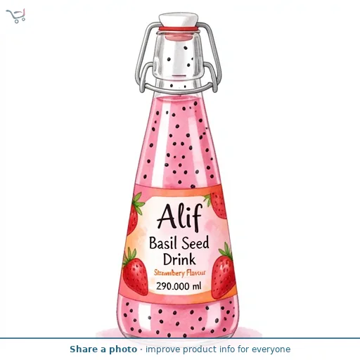 Aalif Basil Seed Drink Strawberry Flavour 290ml