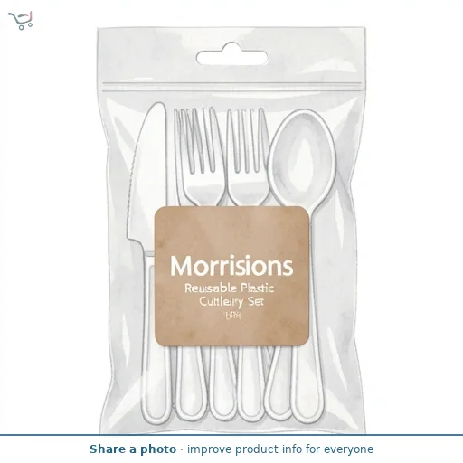 Morrisons Reusable Plastic Cutlery Set 18Pk