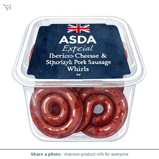 ASDA Extra Special Iberico Cheese & Chorizo Style Pork Sausage Whirls