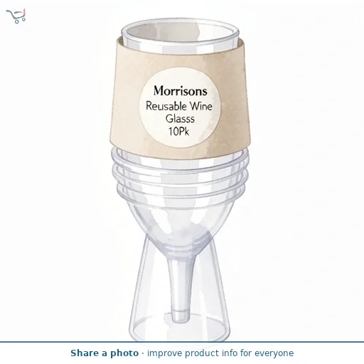 Morrisons Reusable Wine Glass 10Pk