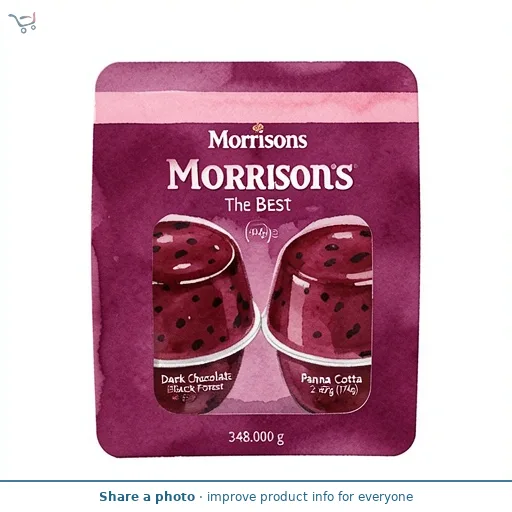 Morrisons The Best Dark Chocolate Black Forest Panna Cotta 2 x 87g (174g)