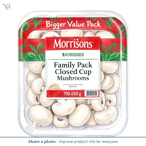 Morrisons Family Pack Closed Cup Mushrooms 700g