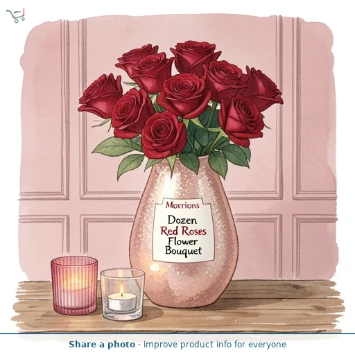 Morrisons Dozen Red Roses Flower Bouquet