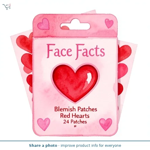 Face Facts Blemish Patches Red Hearts 24 Patches