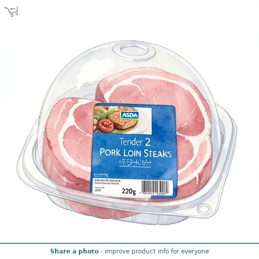 ASDA Tender 2 Pork Loin Steaks 220g