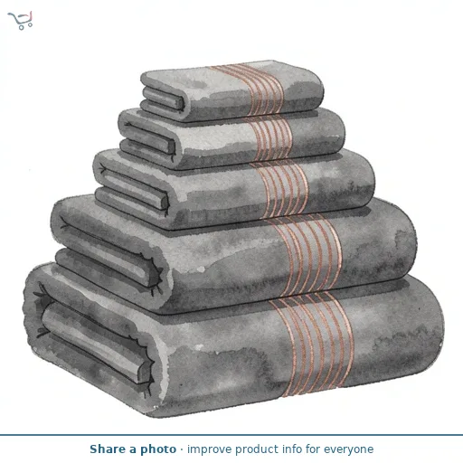 Thread & Loom 6 Piece Silver Mink Towel Set