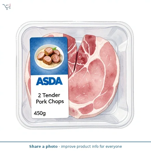 ASDA 2 Tender Pork Chops 450g